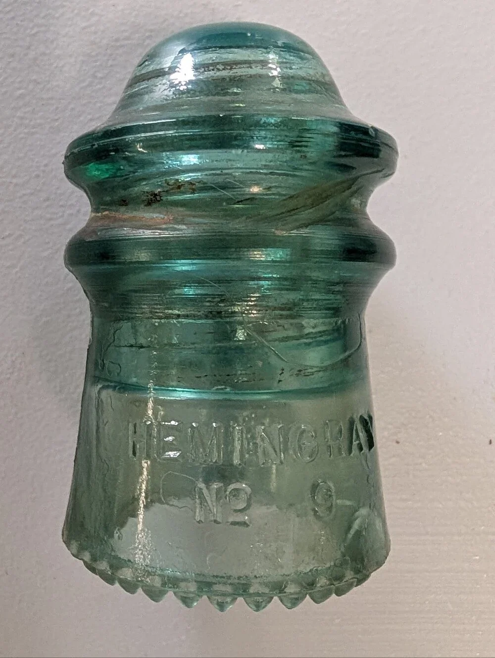 bundle of 6 GLASS INSULATORS vintage antique hemingray